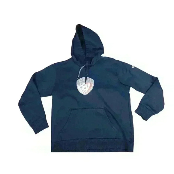 Adidas USA Soccer Hoodie Sweatershirt Pullover Long Sleeve Size M Blue - Picture 1 of 9
